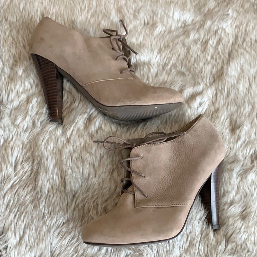 Aldo Taupe Suede Booties